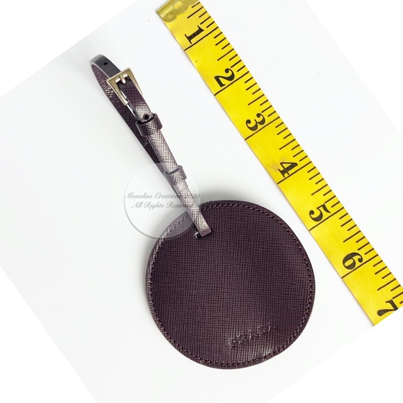 Prada Bag Charm with Mirror Saffiano Leather Accessory with Box and COA - Picture 3 of 12